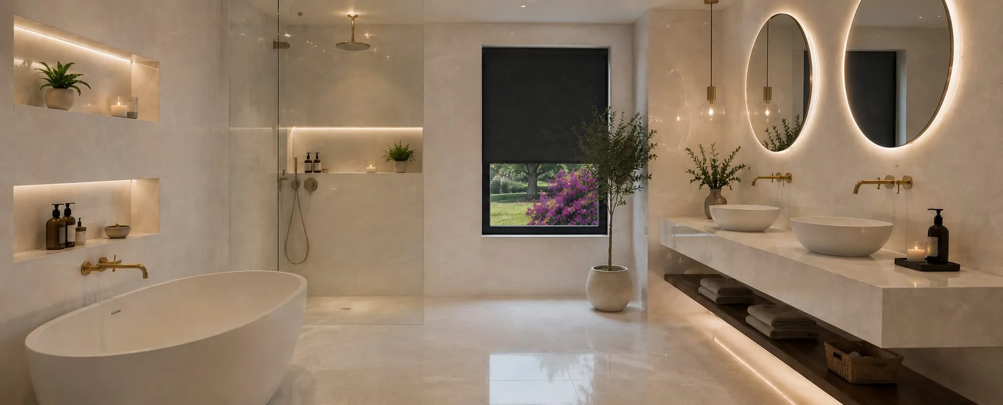 Villa à Porto-Vacchio, salle de bain en résine